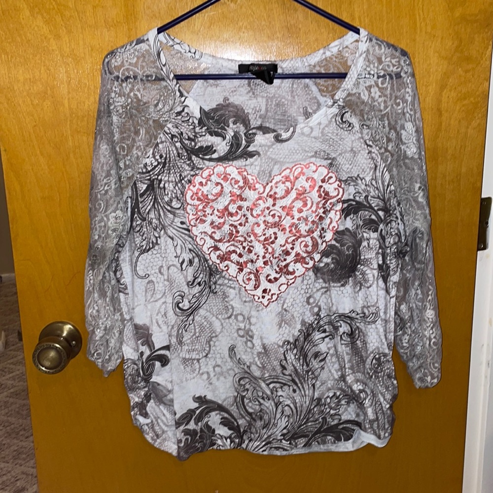 Women’s top with heart